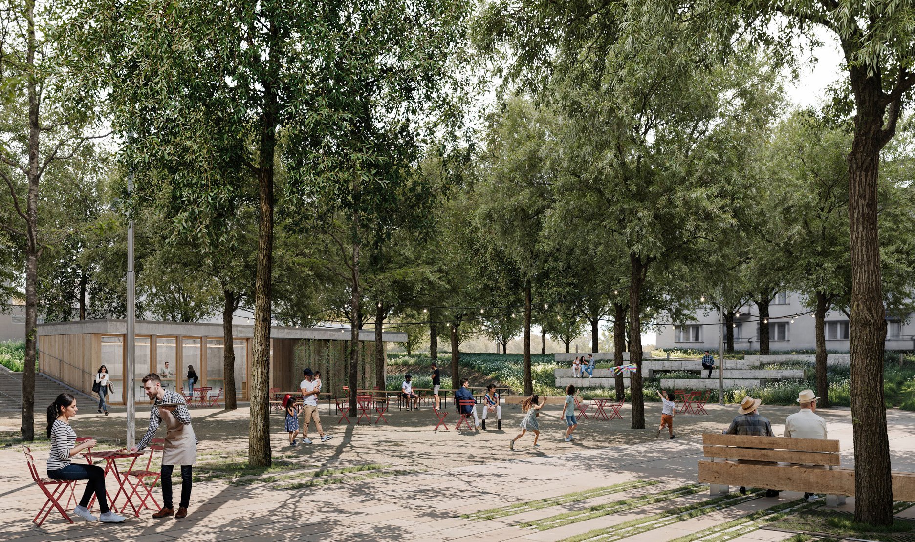 Revitalizácia verejných priestranstiev OC Sandokan - víťazný súťažný návrh ateliéru ENDORFINE