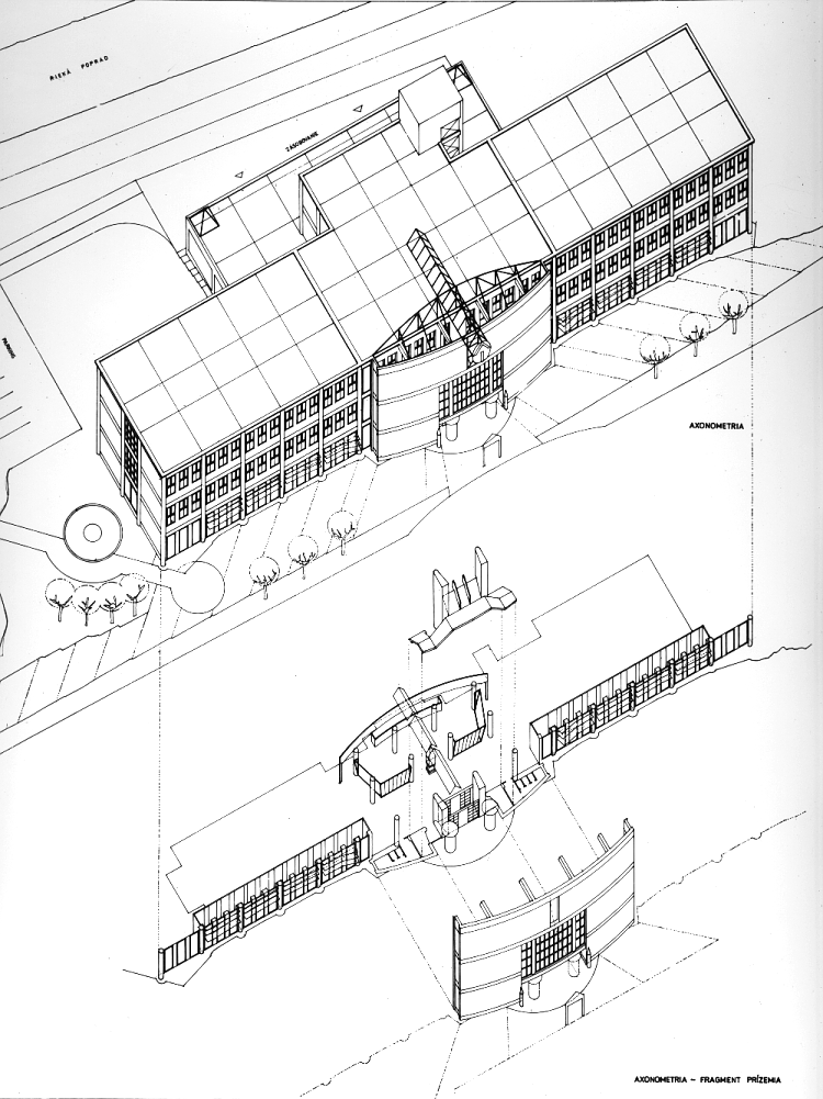 Obchodný dom Prior, Svit – rekonštrukcia a dostavba, 1987, Autor: F. Kalesný.