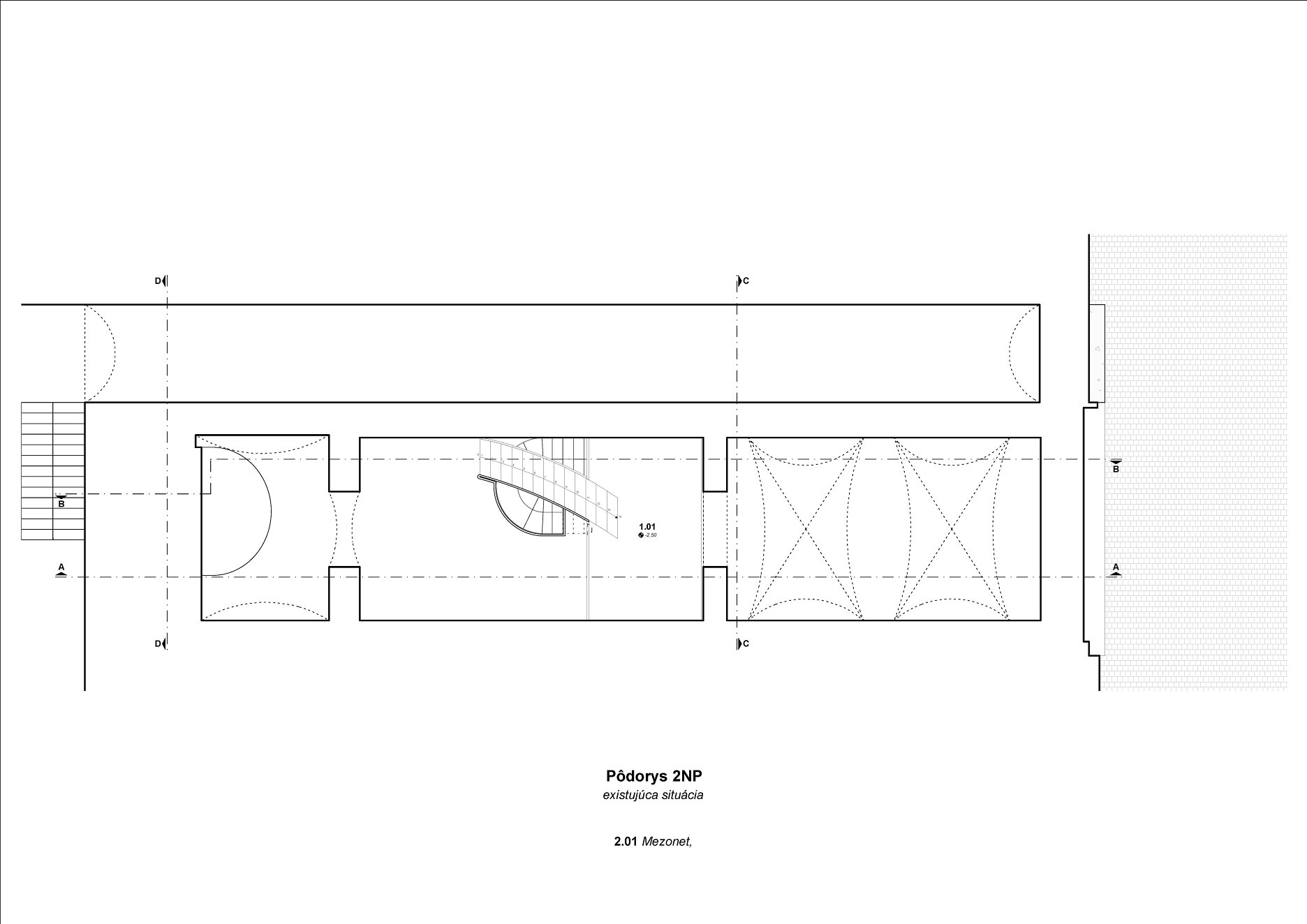 Pôdorys 2. NP - východiskový stav