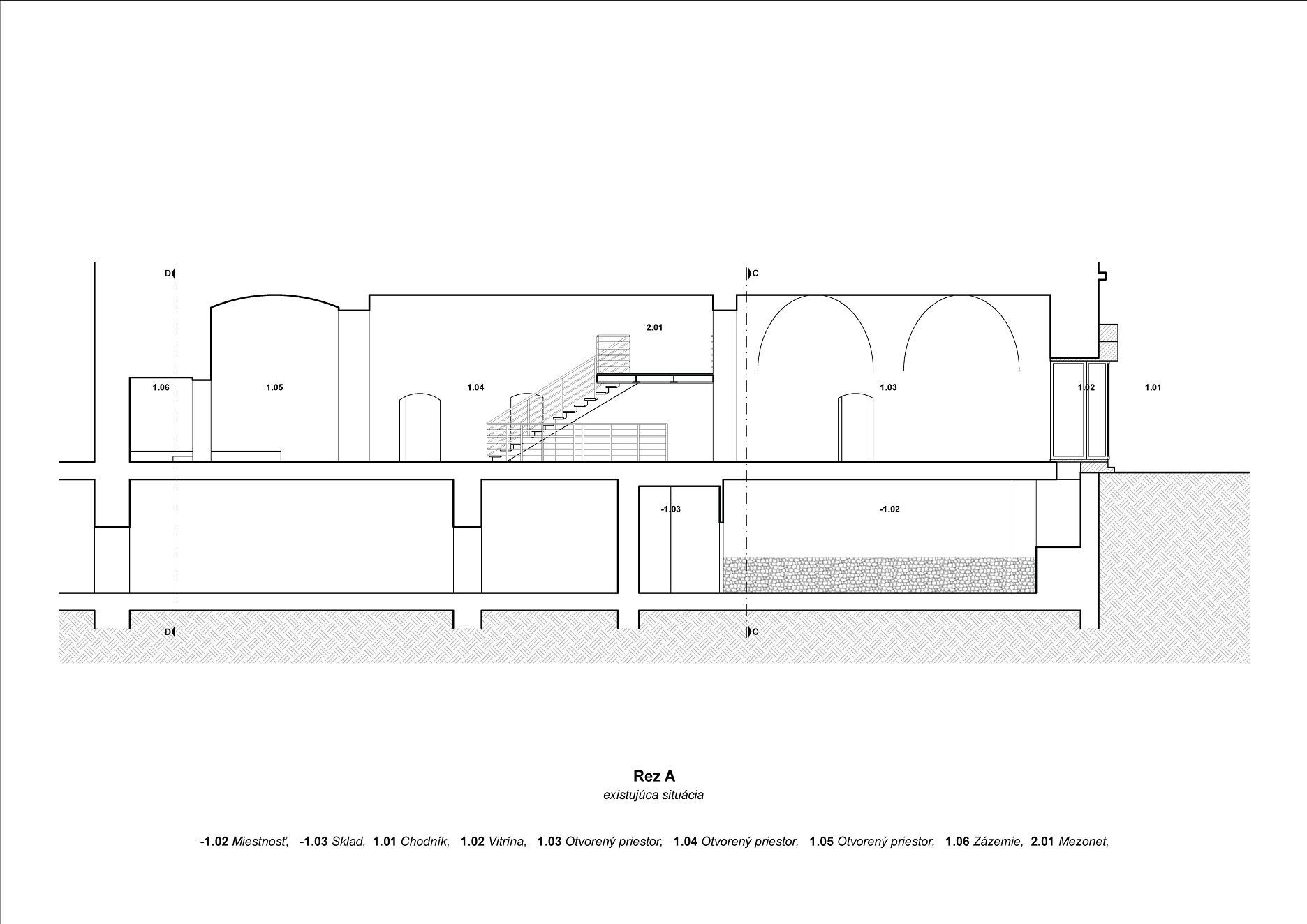 Rez A - východiskový stav