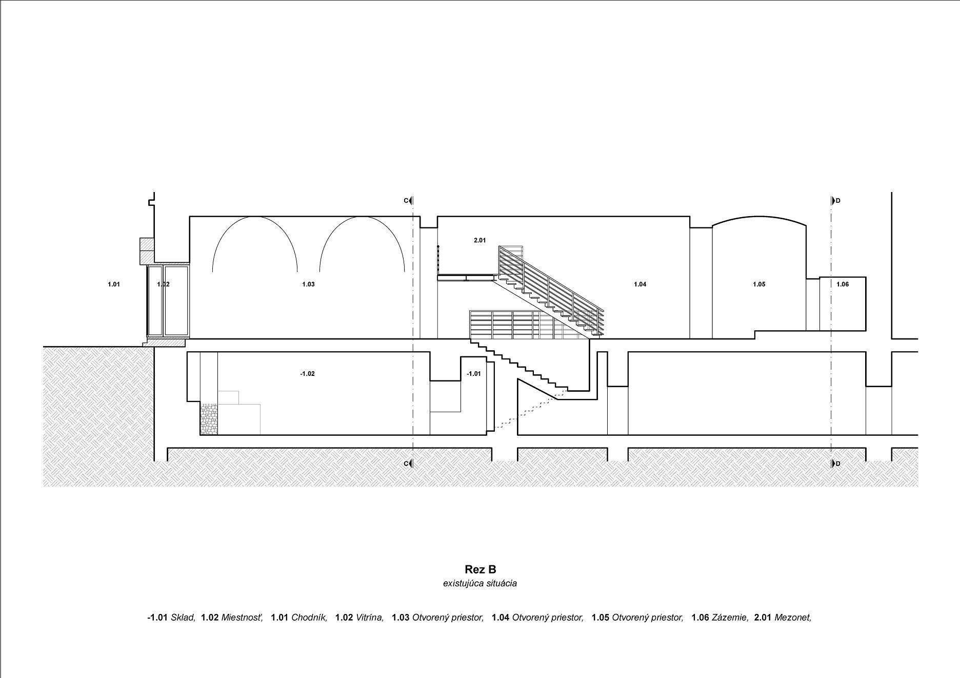Rez B - východiskový stav