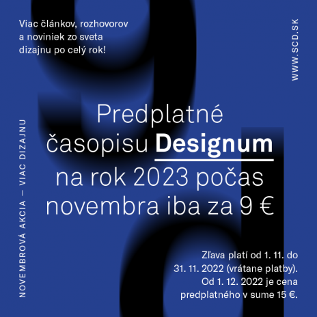 Novembrová akcia na predplatné časopisu Designum 2023