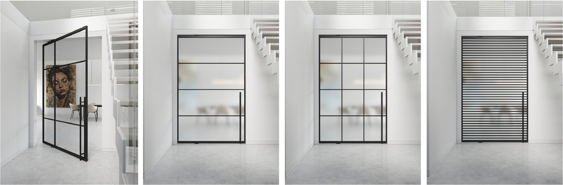 Príklady členenia sklenenej plochy modelu DIVALINE 