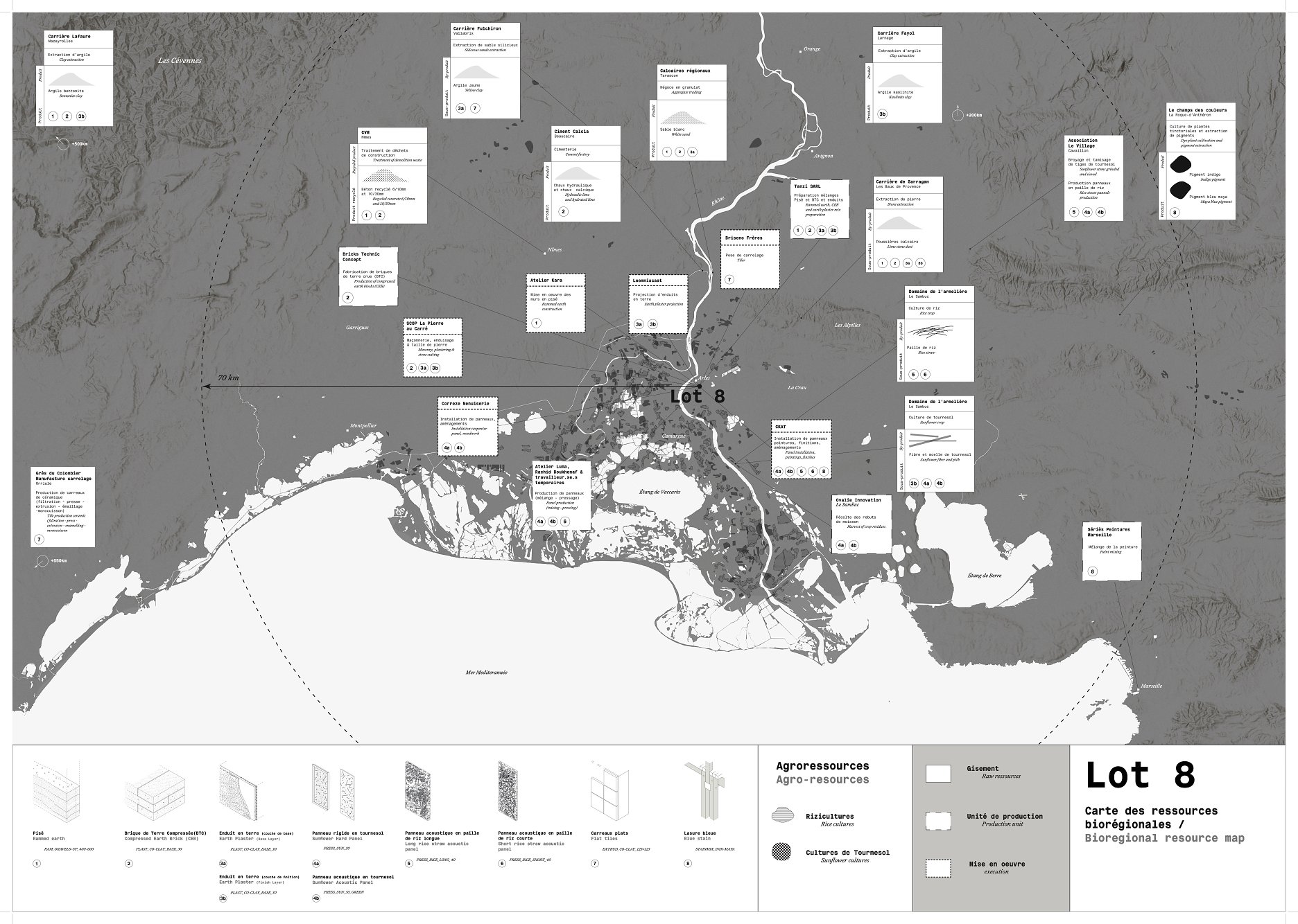 Mapa pôvodu materiálov
