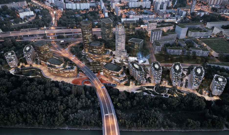 Víťazný návrh architektonicko-urbanistickej súťaže Southbank Bratislava