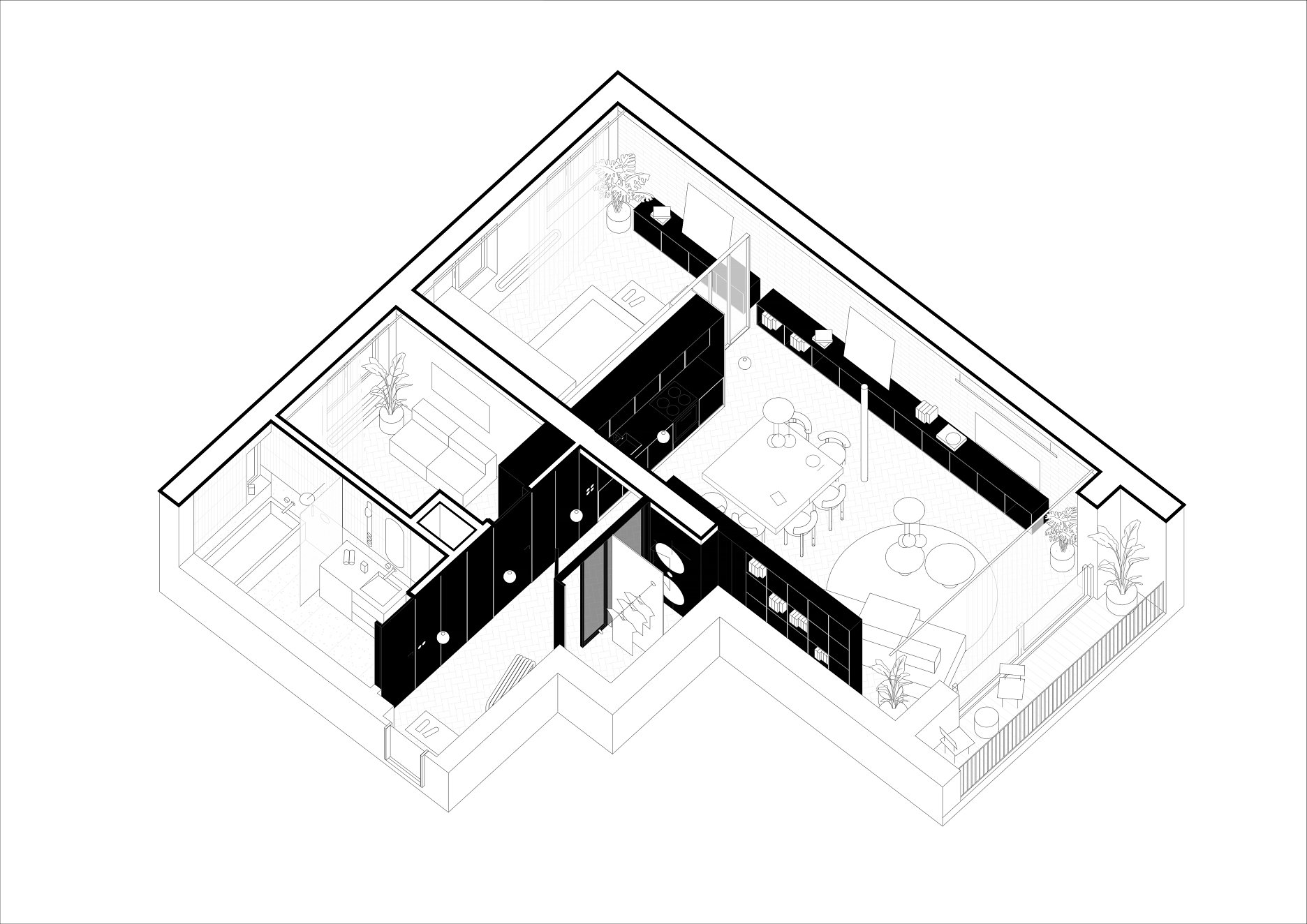 Axonometria - návrh