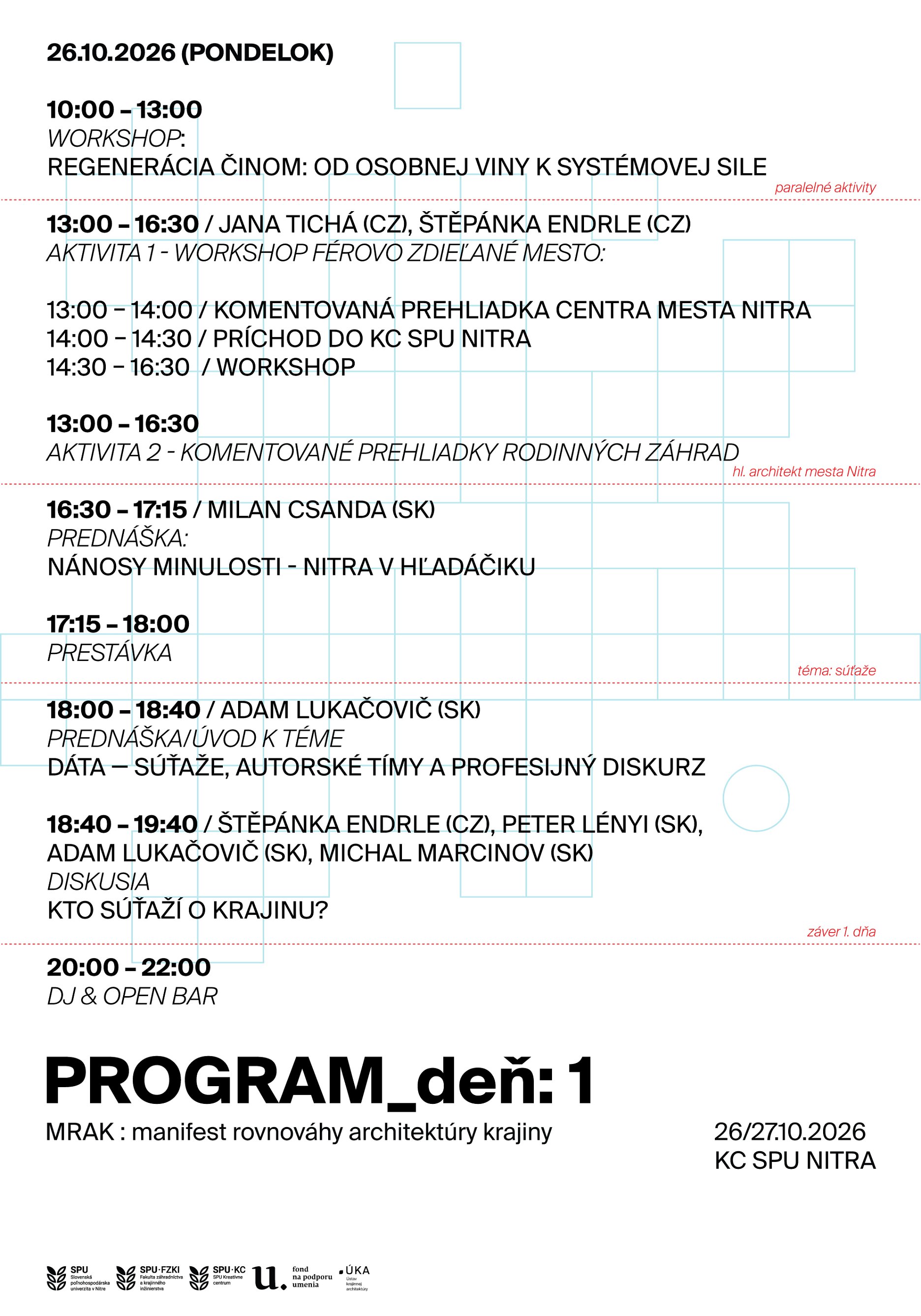 Program festivalu MRAK - deň prvý