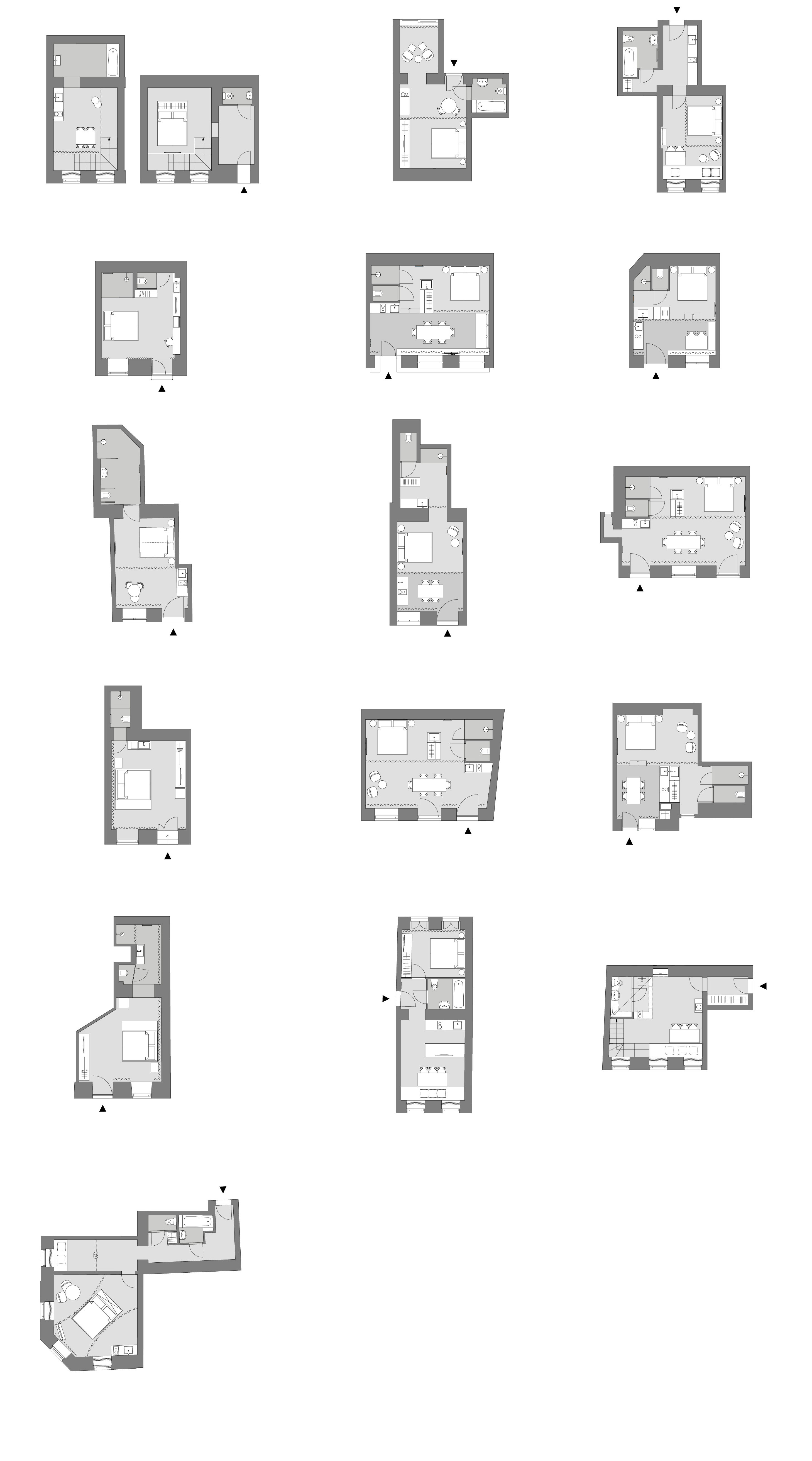 Pôdorysy apartmánov
