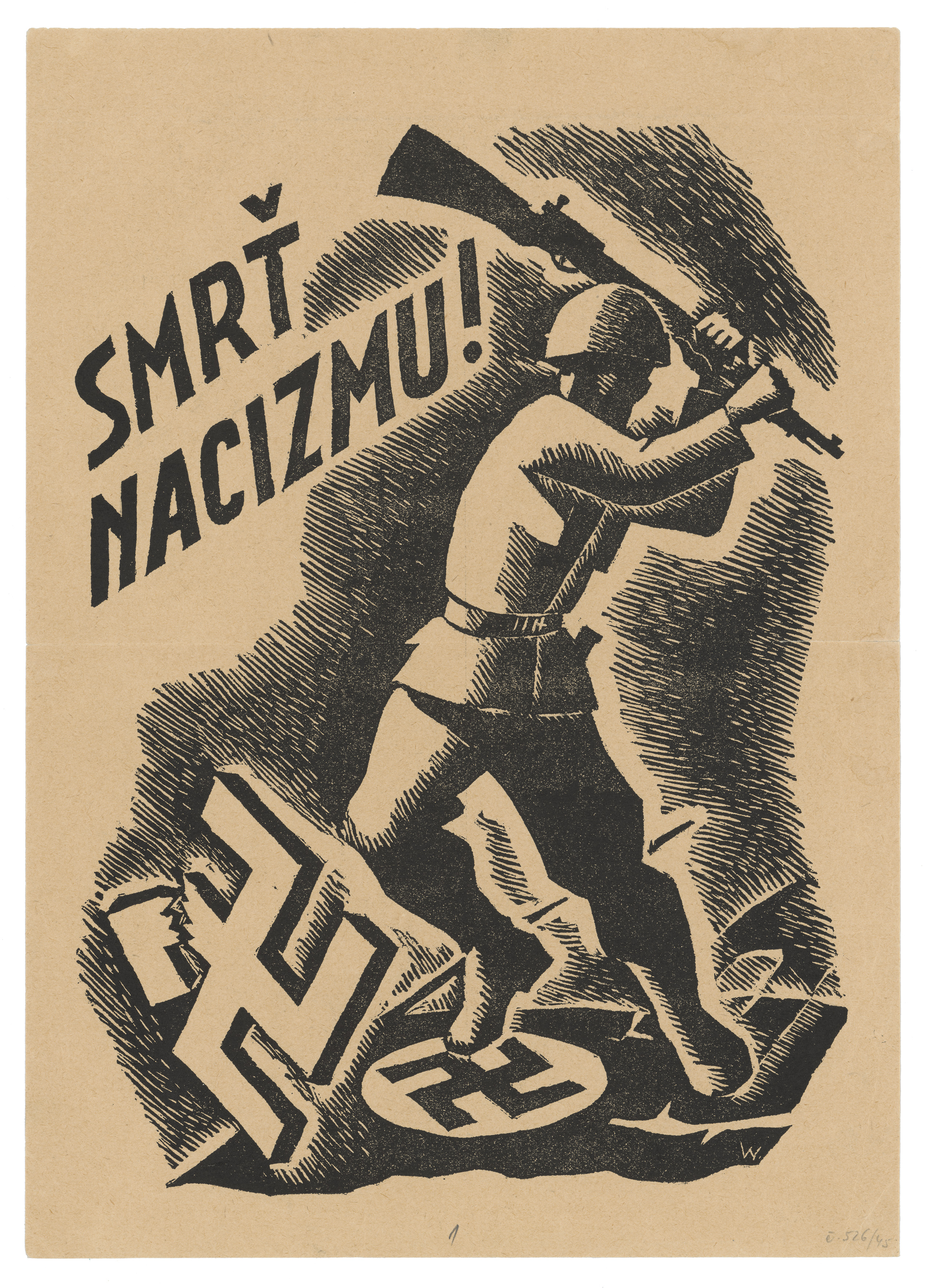 Štefan Bednár: Smrť nacizmu! 1944. Leták. Slovenský národný archív, Bratislava 
