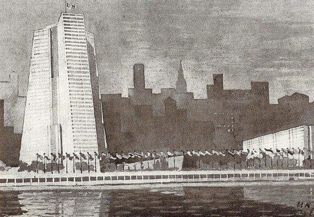 Budovy OSN - studie 1947