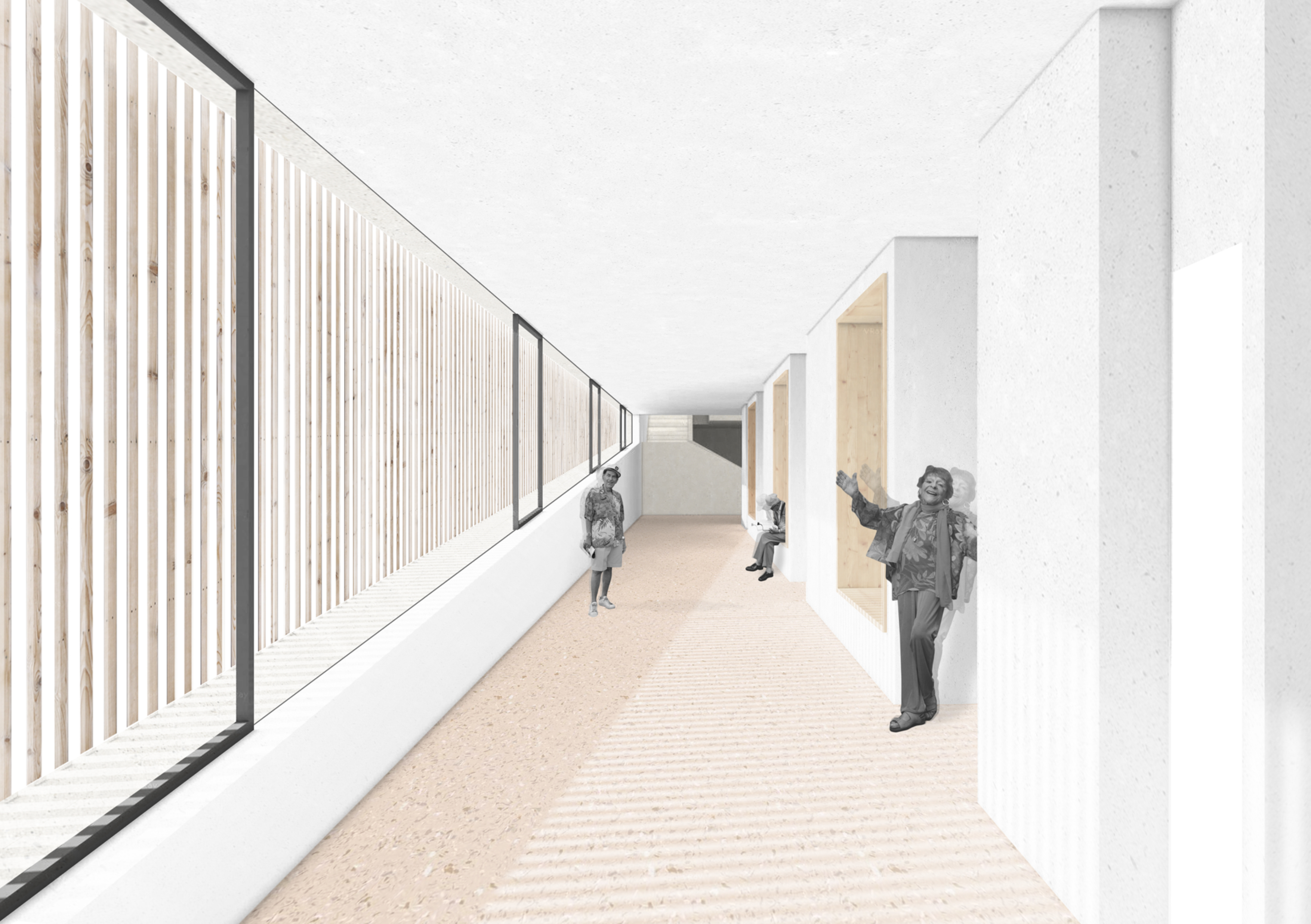 Chodba v domově pro seniory