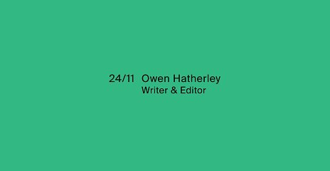 Reflexie architektúry 2025 / UK: Owen Hatherley