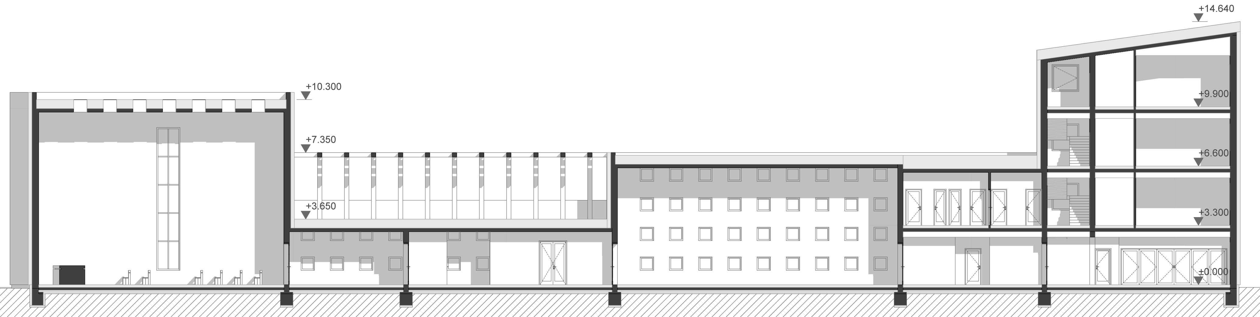 Pozdĺžny rez D-D´