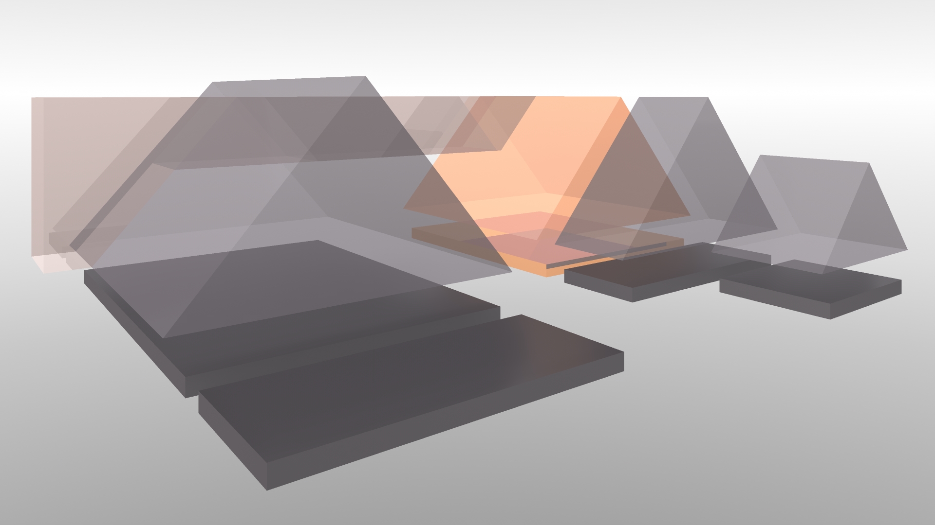 Schematický model jednotlivých diposzičných celkov