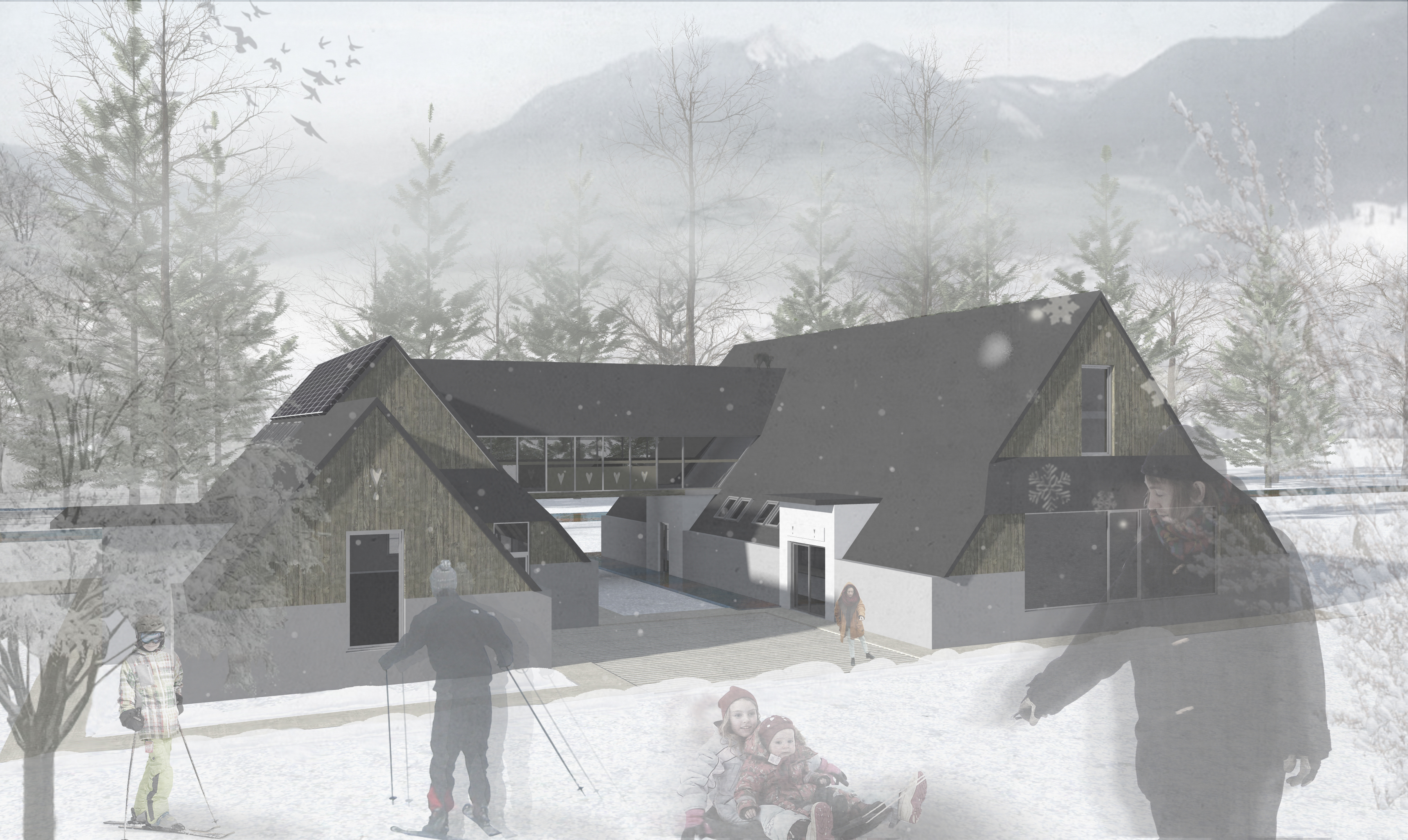 Vizualizácia - pohľad od svahu