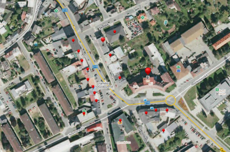 Poměna náměstí osvobození v Zábřehu