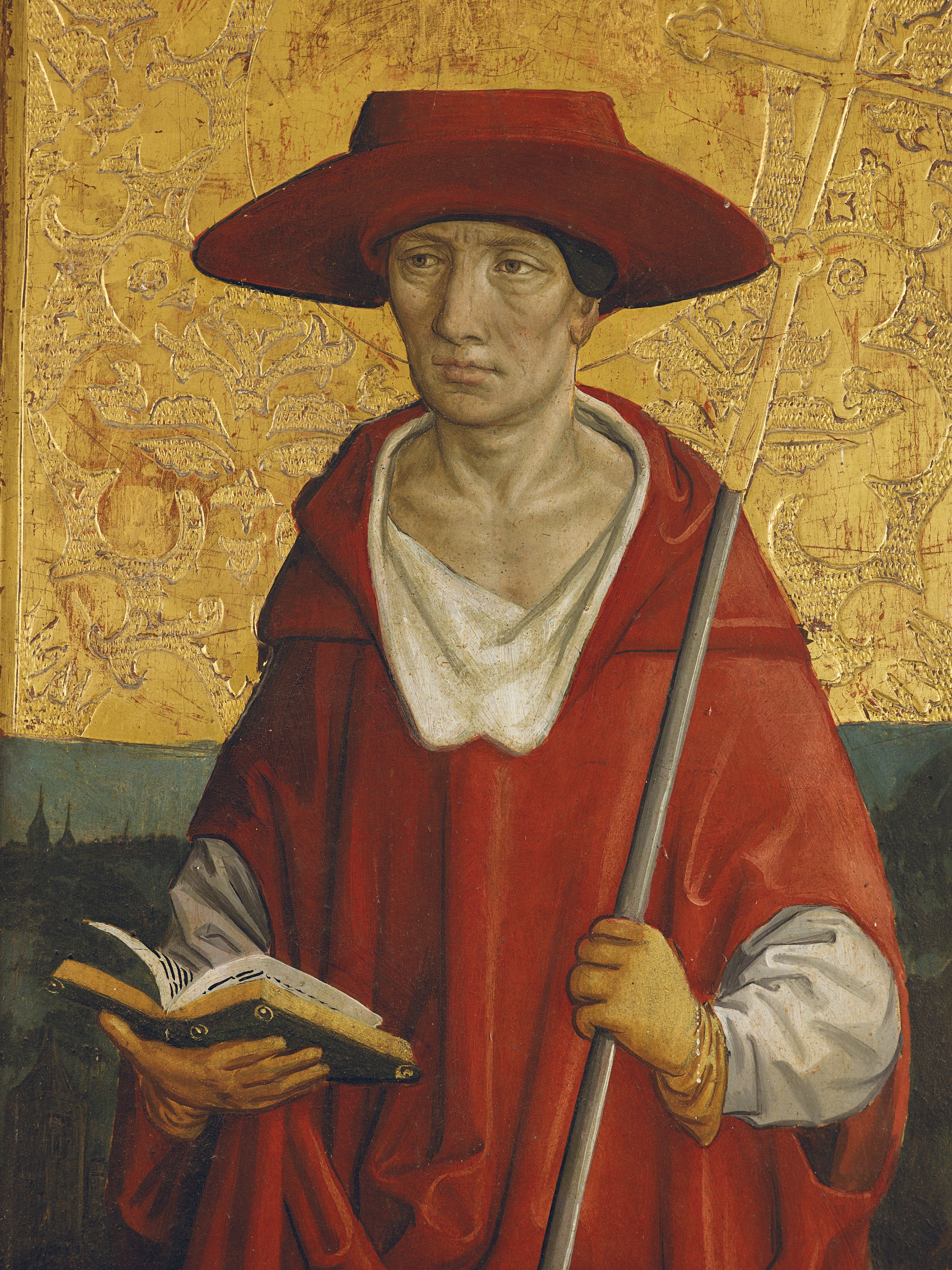 Majster z Okoličného: Oltár sv. Martina a sv. Mikuláša (detail krídla): sv. Hieronym. Smrečany, Kostol Očisťovania Panny Márie. 1510. 