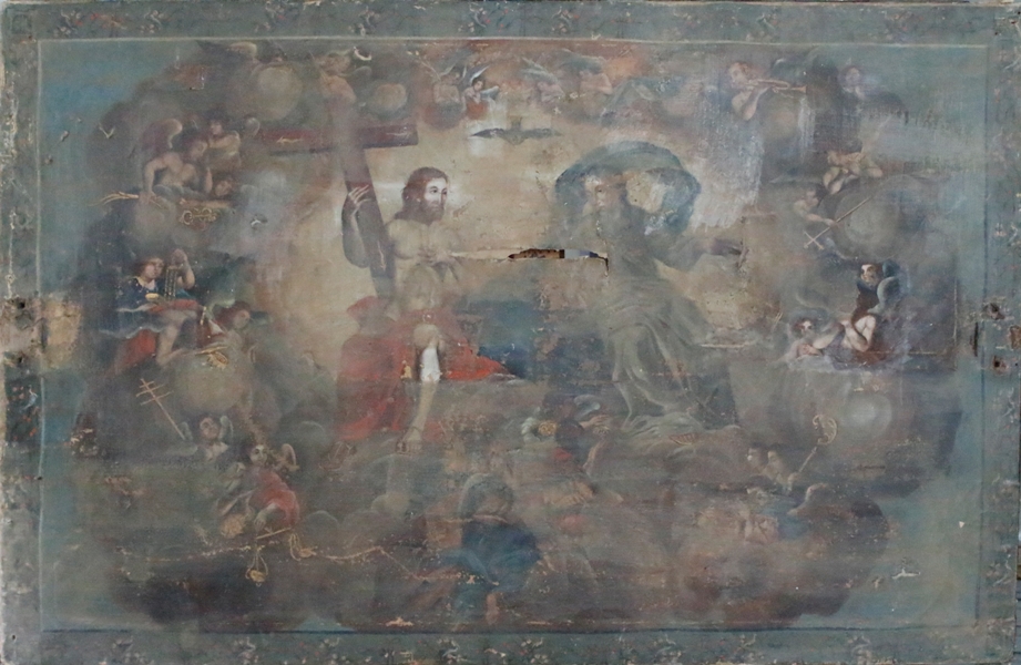 Svätá trojica, 1. polovica 18. storočia, olej, plátno - pred reštaurovaním