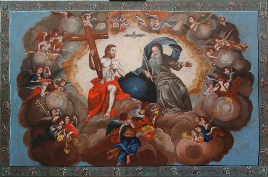 Svätá trojica, 1. polovica 18. storočia, olej, plátno - po reštaurovaní