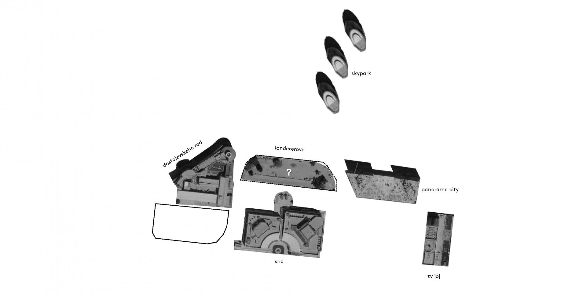 Pozemok vs. hustota objemov monumentov v blízkom okolí