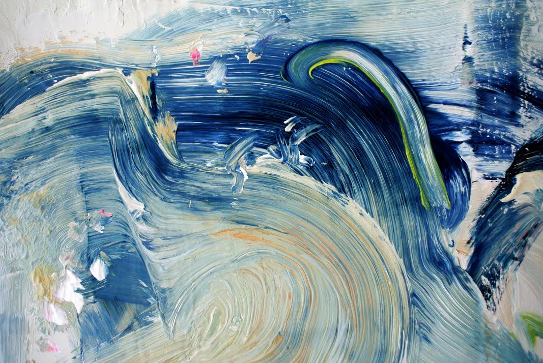 Snúbenie Neba so Zemou, akryl, olej a sádra na plátne, 180 x 130 cm, 2017 - detail