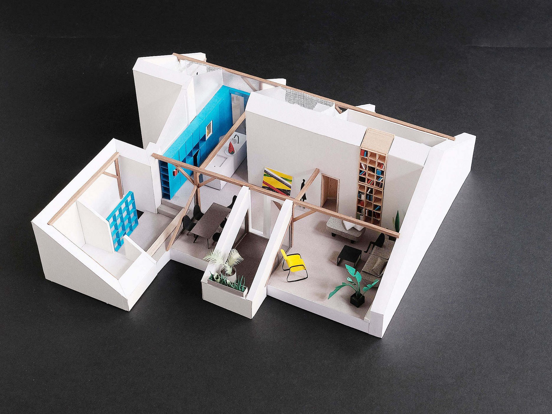 Projekt rekonštrukcie bytu od ateliéru JRKVC, 2016, na autorstve ktorého sa podieľala Kristína Tomanová.