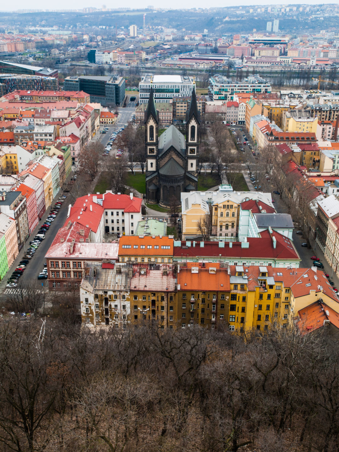 Pohľad na Karlín v Prahe