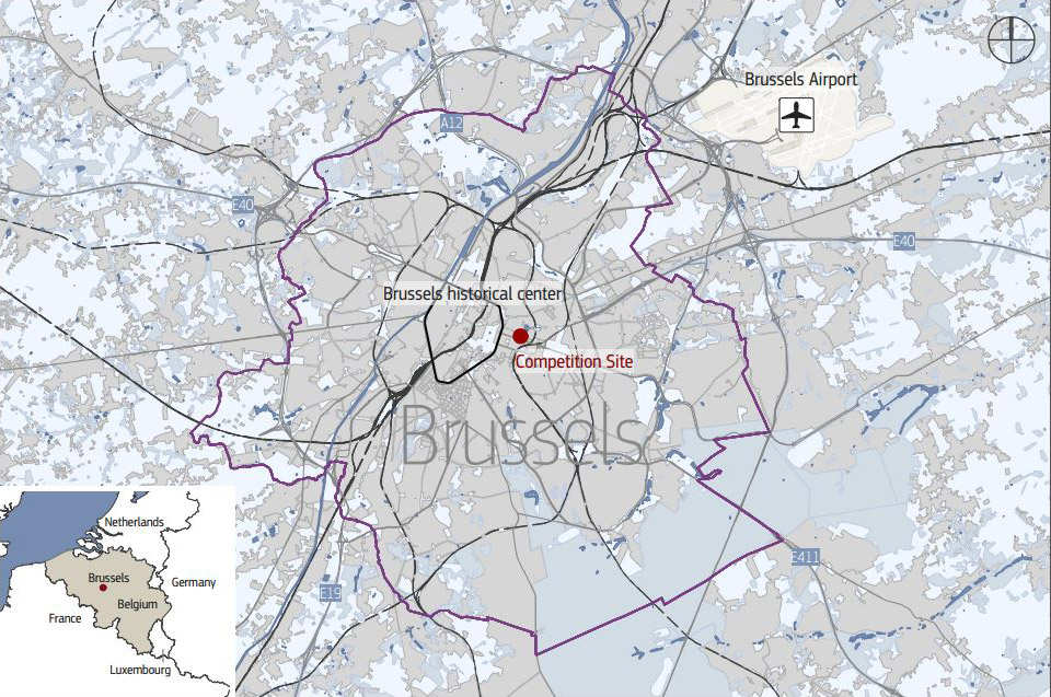 Location of the site inside the Brussels Region