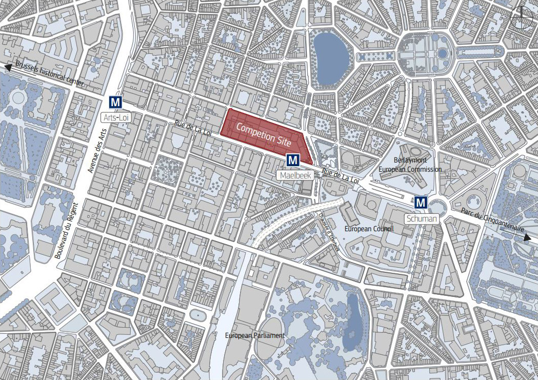 Location of the site in the European quarter