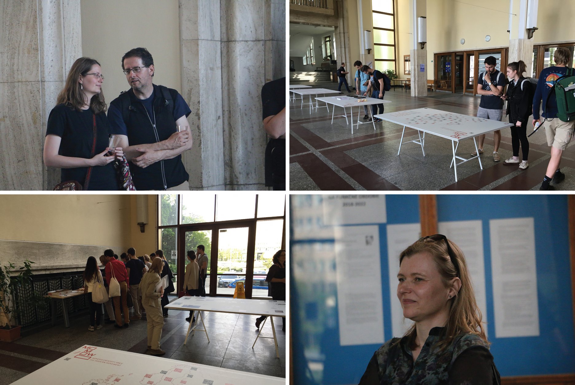 Interiérová časť výstavy je inštalovaná vo vstupnej hale Fakulty architektúry STU v Bratislave do 23. mája 2018. Jednotlivé výstavné panely boli tlačené priamo na sadrokartón. Grafický dizajn výstavy, ktorú vytvorila Univerzita v španielskom Oviede upravila grafická dizajnérka Ľubica Segečová. Autorom inštalácie výstavy je architekt Michal Janák. Interaktivita je zabezpečená prostredníctvom tabletov, na ktorých si môžu návštevníci pozrieť katalóg výstavy, sprievodcu po architektúre, a špeciálny panel s QR kódmi cez ktorý je možné dozvedieť sa viac o vybraných architektkách a ich diele.