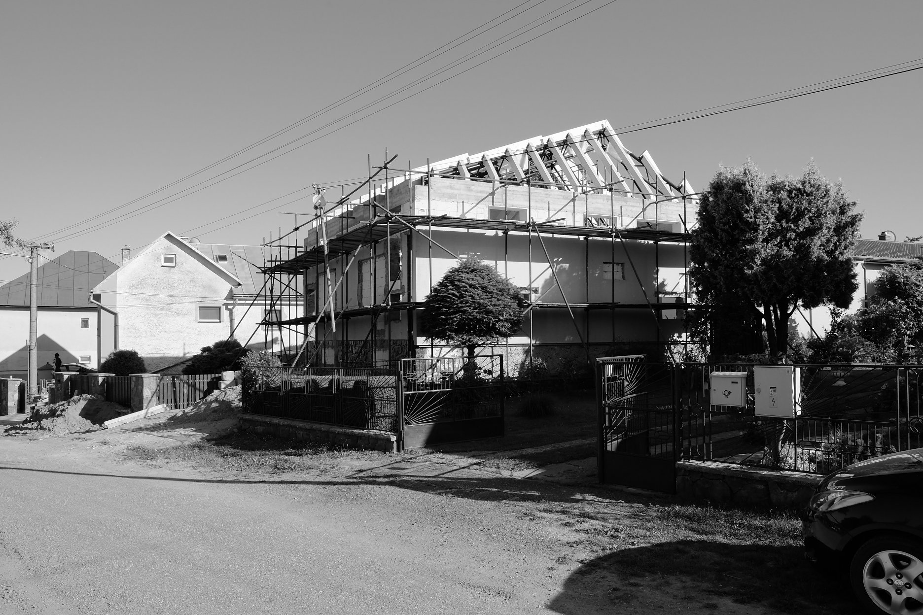 Dom počas stavebných prác