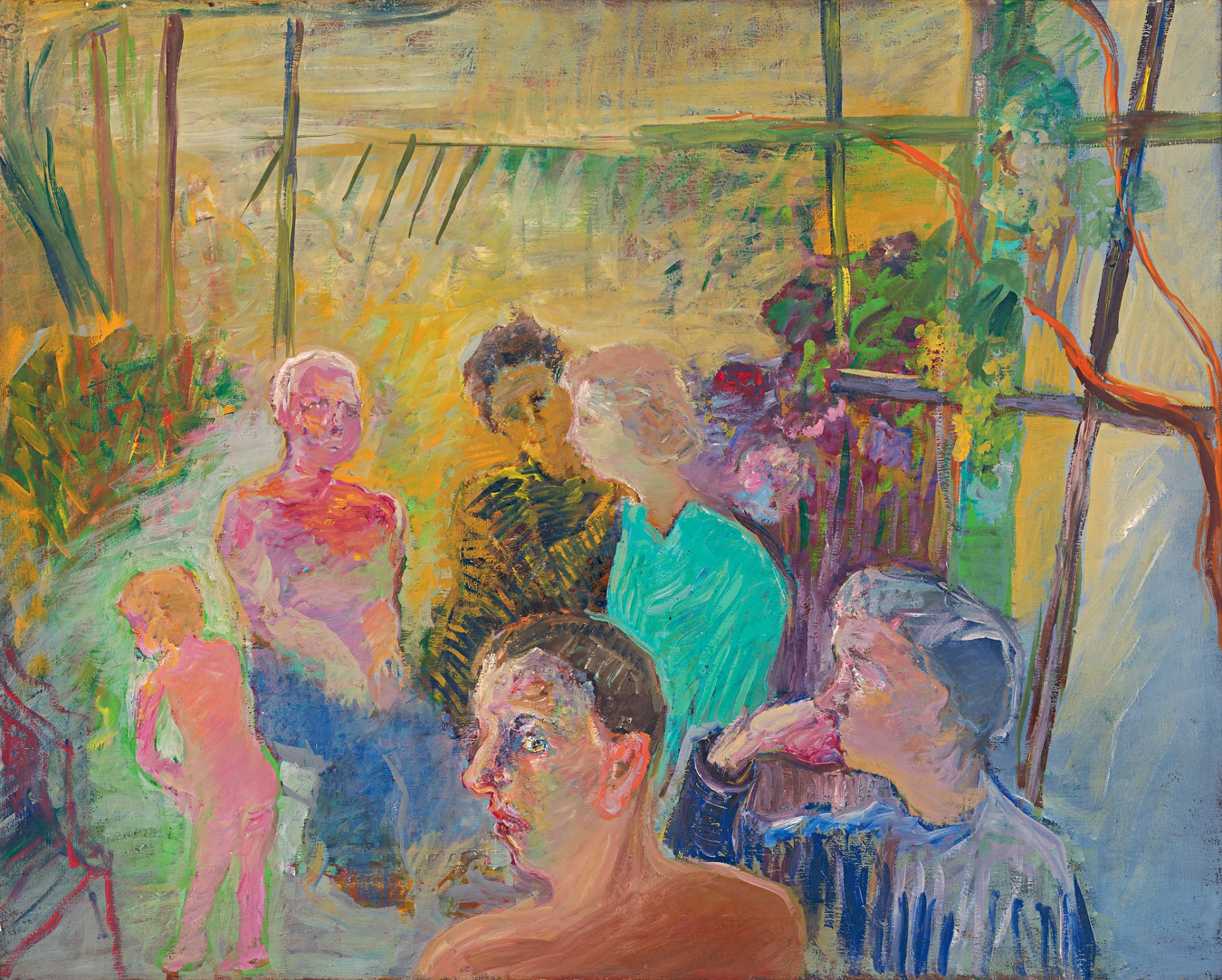 Ján Berger: Rodinný portrét / Family Portrait. 1971 – 1985. Olej na plátne / oil on canvas, 80 × 100 cm. Slovenská národná galéria, Bratislava