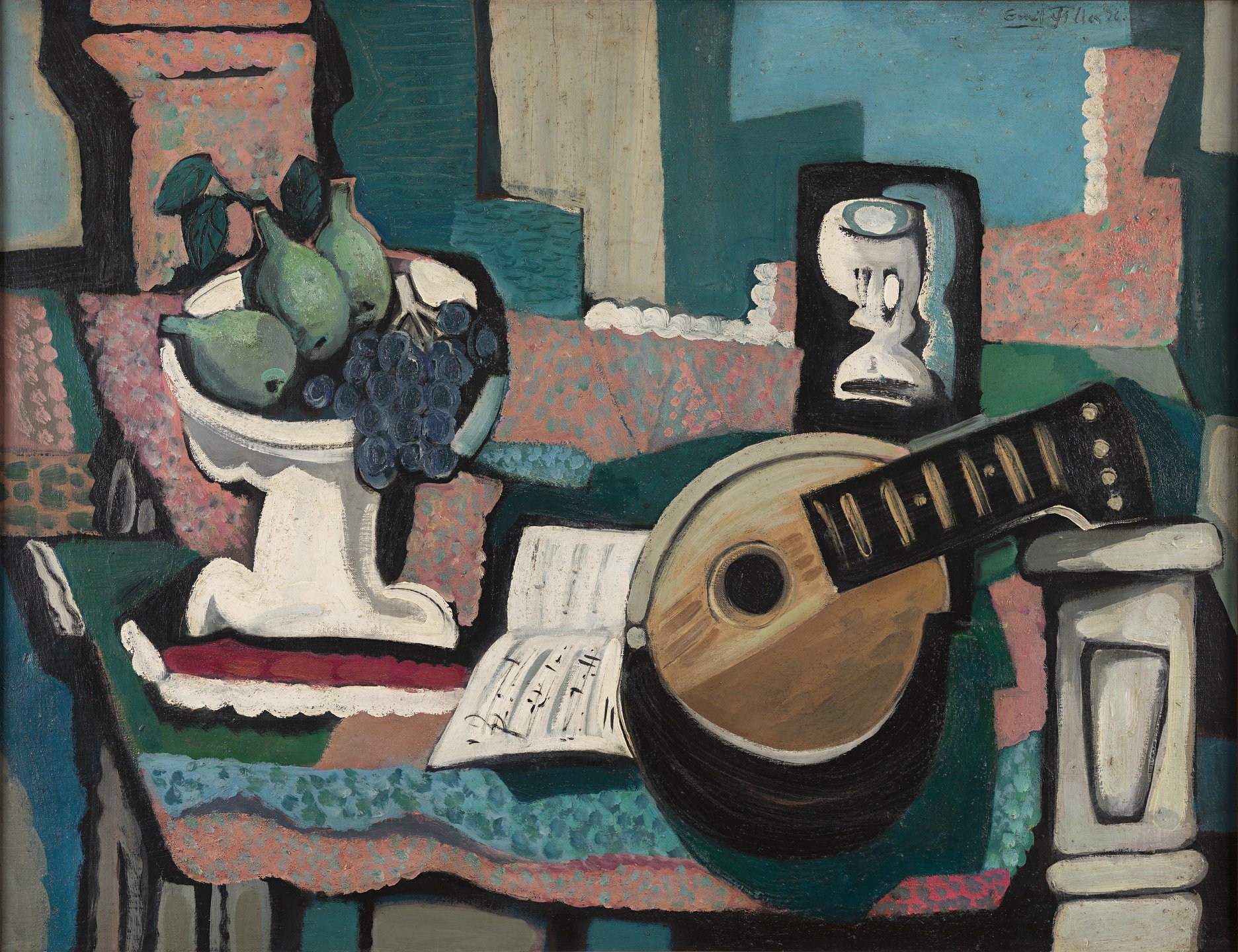 Emil Filla: Zátiší s mandolínou. 1926. Súkromná zbierka 