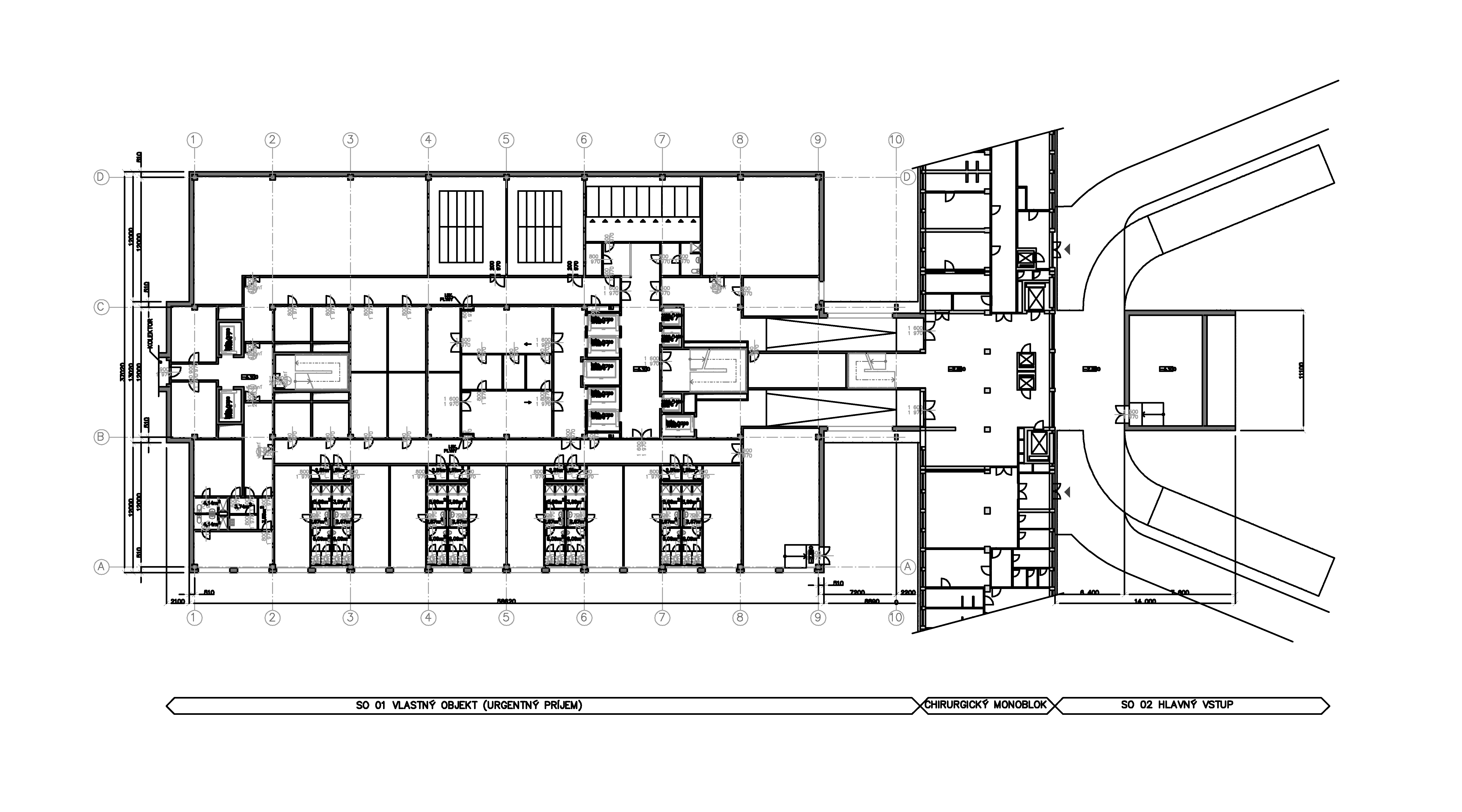I.PP	 - šatne personálu, strojovne TZB, sklady, archív