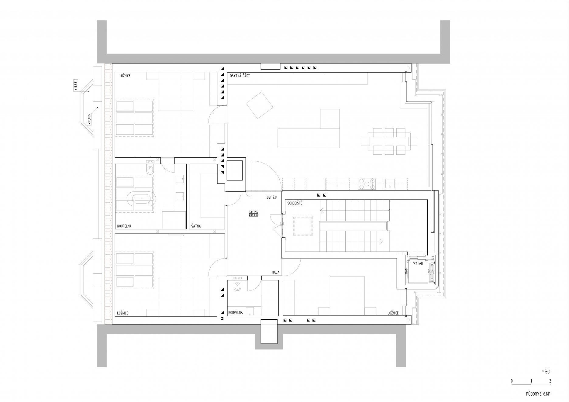Pôdorys 6. NP