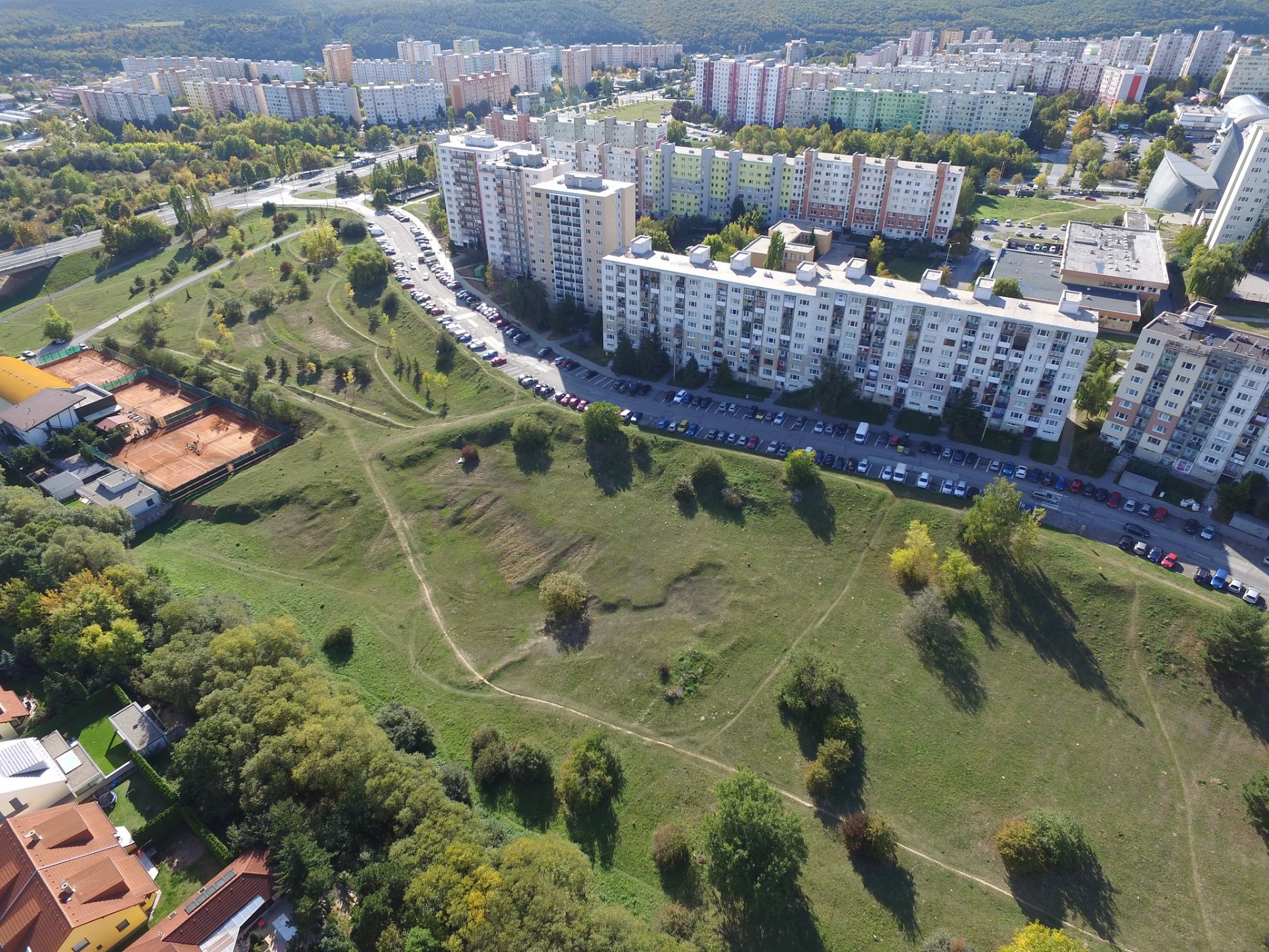 Letecká snímka riešeného územia