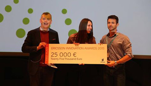 Vlaňajší víťazi pri odovdávaní ceny (Marcos Welker a Jolita Kiznyte)