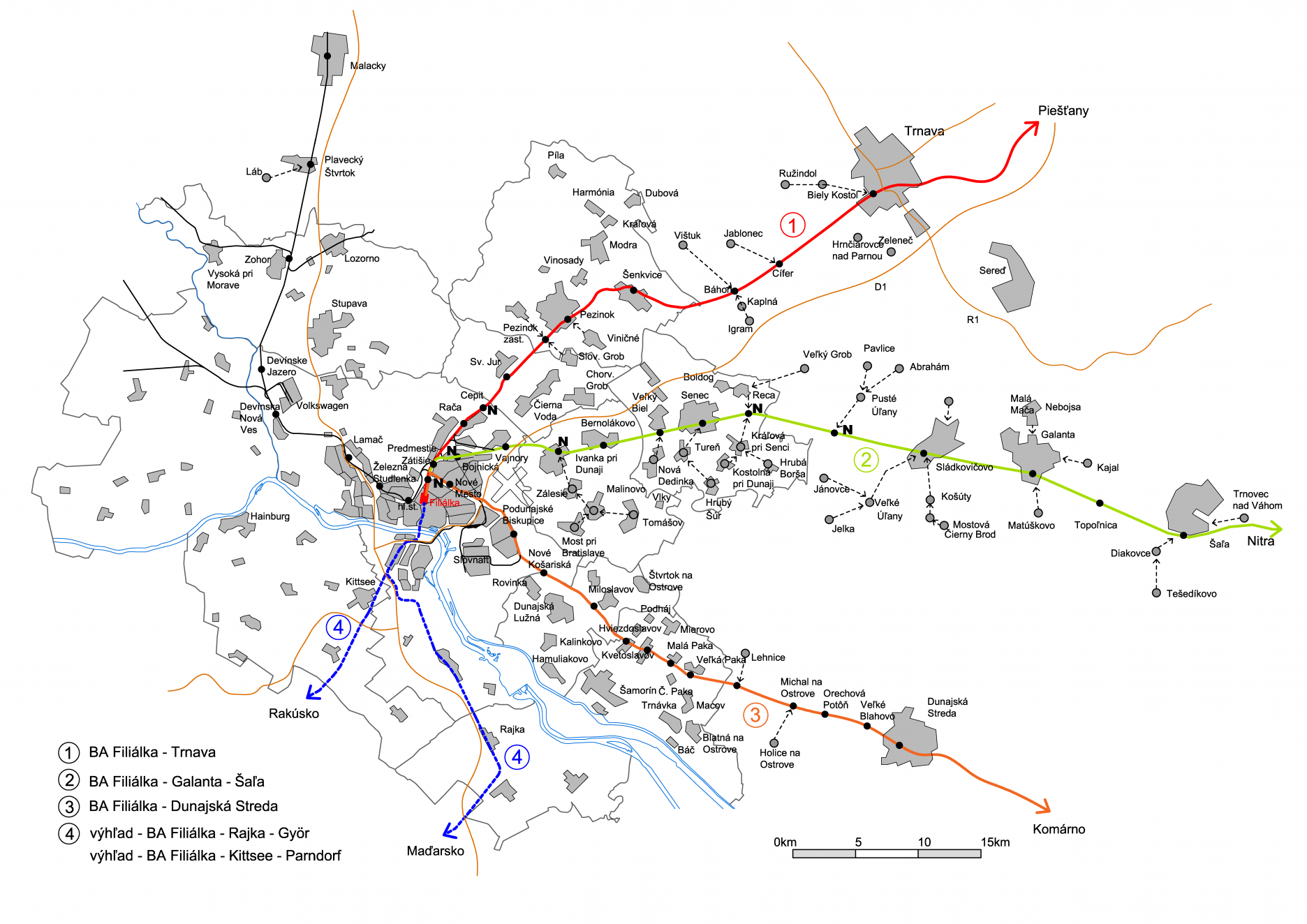 Schéma S2: napojenie na železničné trate