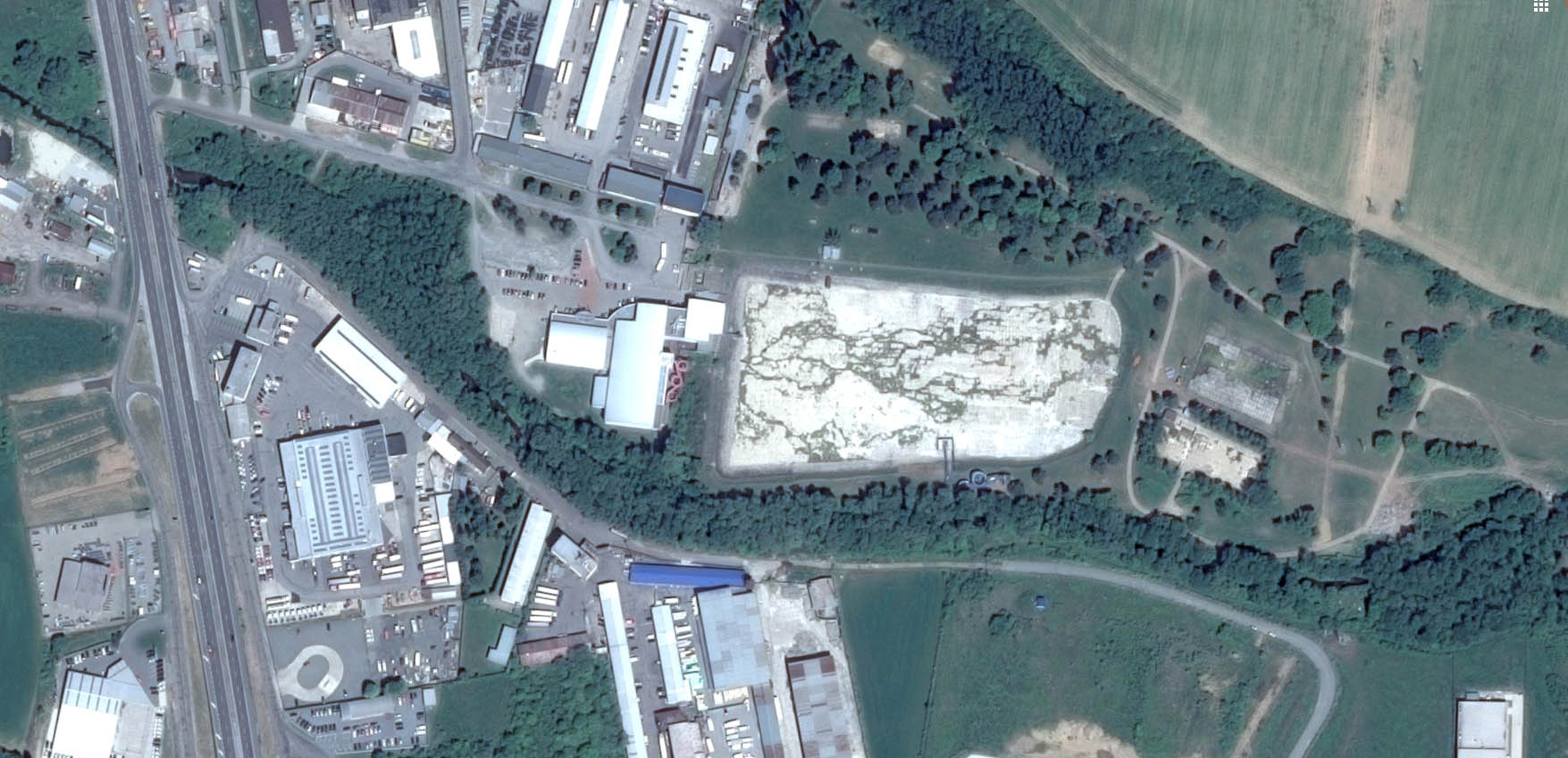 Kúpalisko Delňa - satelitná snímka