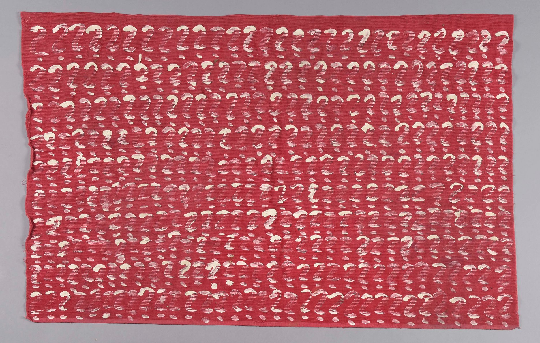 Július Koller: Bez názvu. Latex na textile. 65 x 97 cm. Foto: Crait+Müller