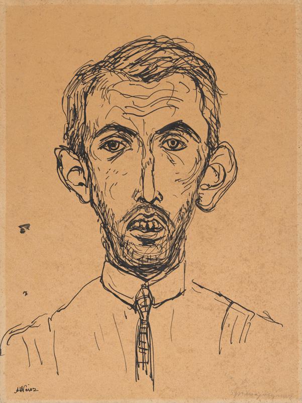 Arnold Peter Weisz-Kubínčan: Spievajúci muž (Autoportrét). 1920 – 1929. Slovenská národná galéria