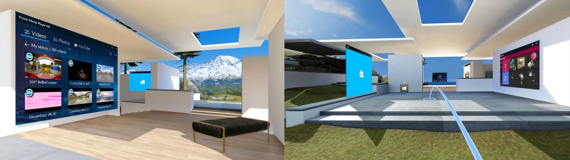 "Cliff house" - užívateľské rozhranie pre Windows Mixed Reality