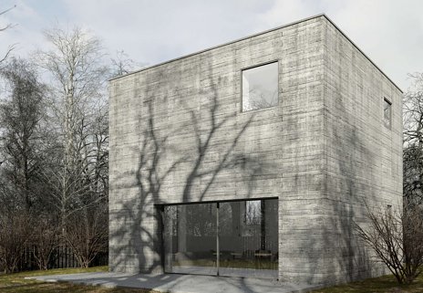 Betónová kocka - projekt prestavby typového domu, Poľsko