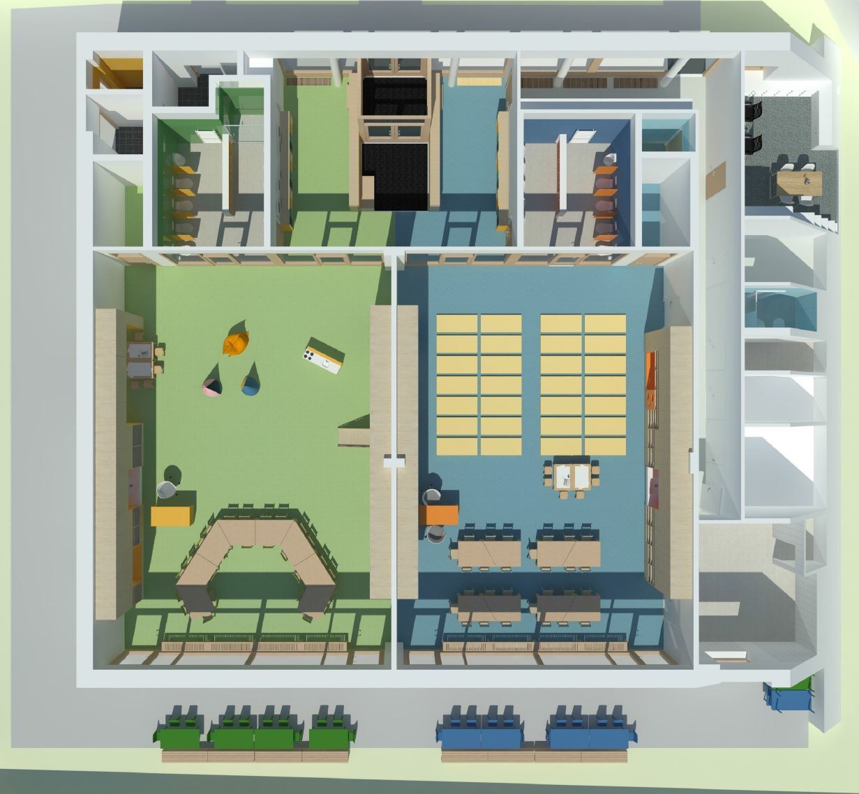 CELKOVÁ VIZUALIZACE ŘEŠENÍ INTERIERU