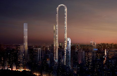 Big Bend v New Yorku - koncept "zahnutého" mrakodrapu