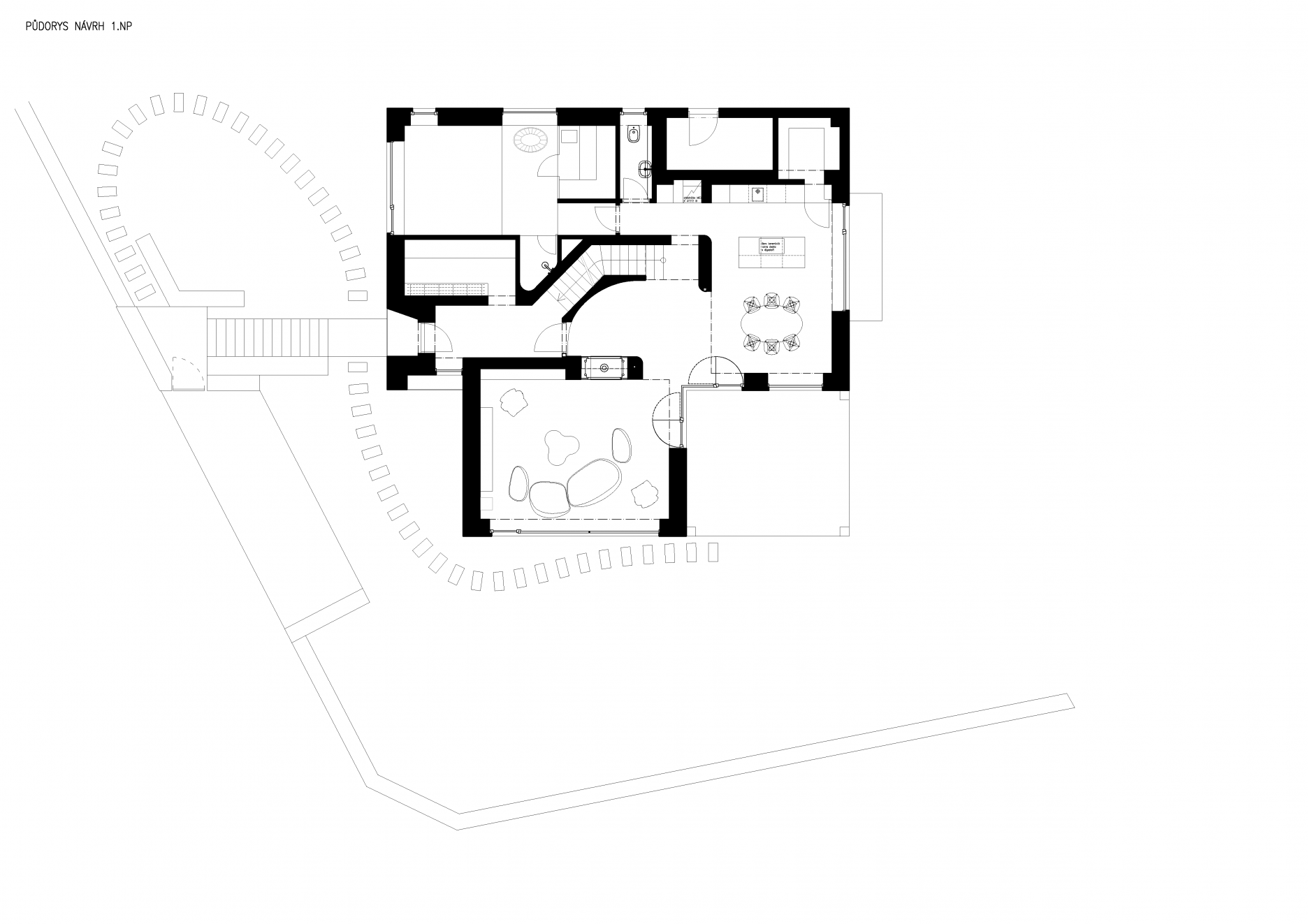 Pôdorys 1. N.P. - nový stav