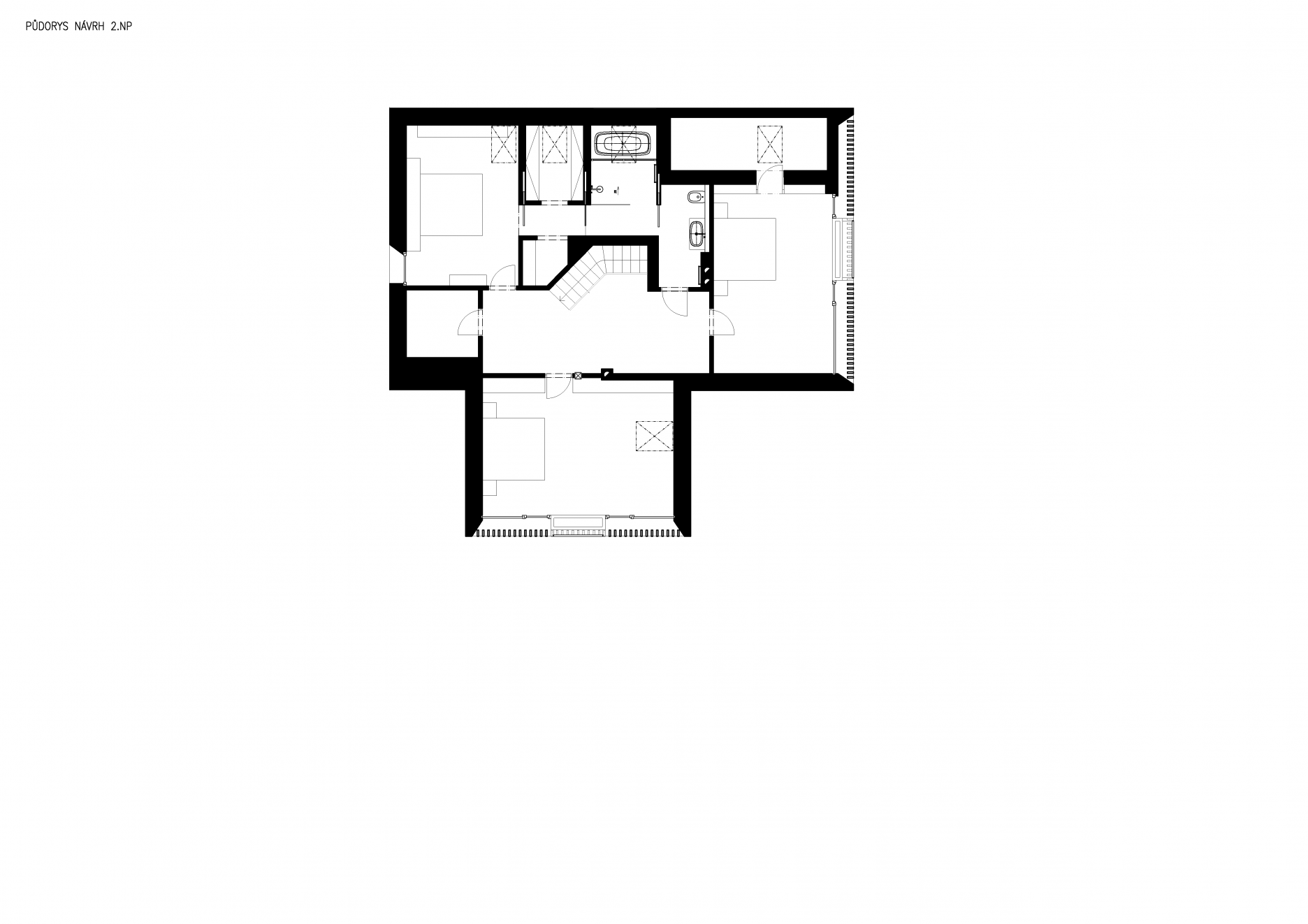 Pôdorys 2. N.P. - nový stav