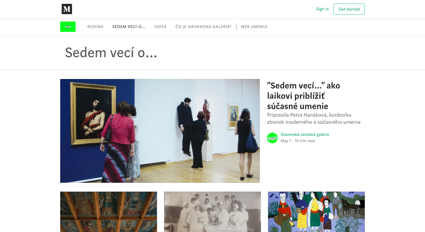Web Slovenskej náhradnej galérie