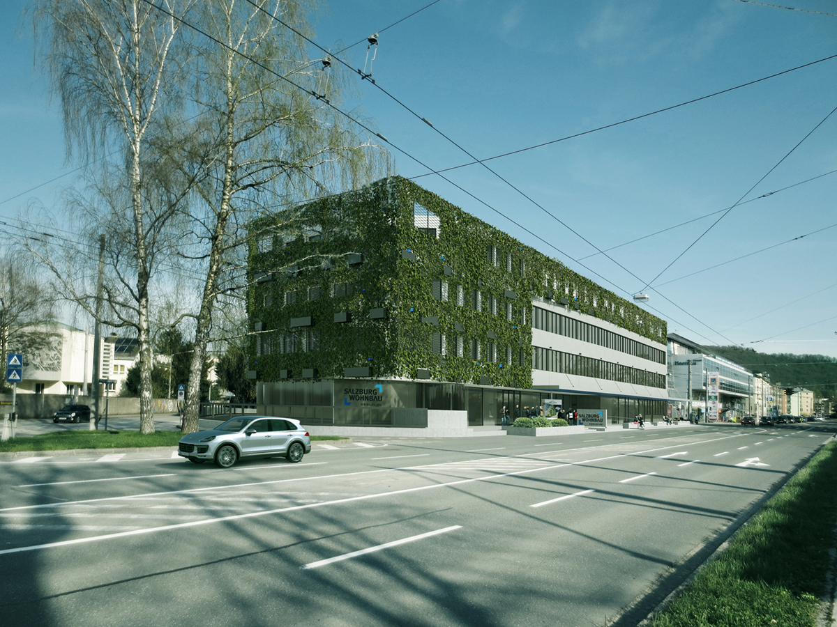 Green facade, Salzburg, Rakúsko, kofler architects, Salzburg