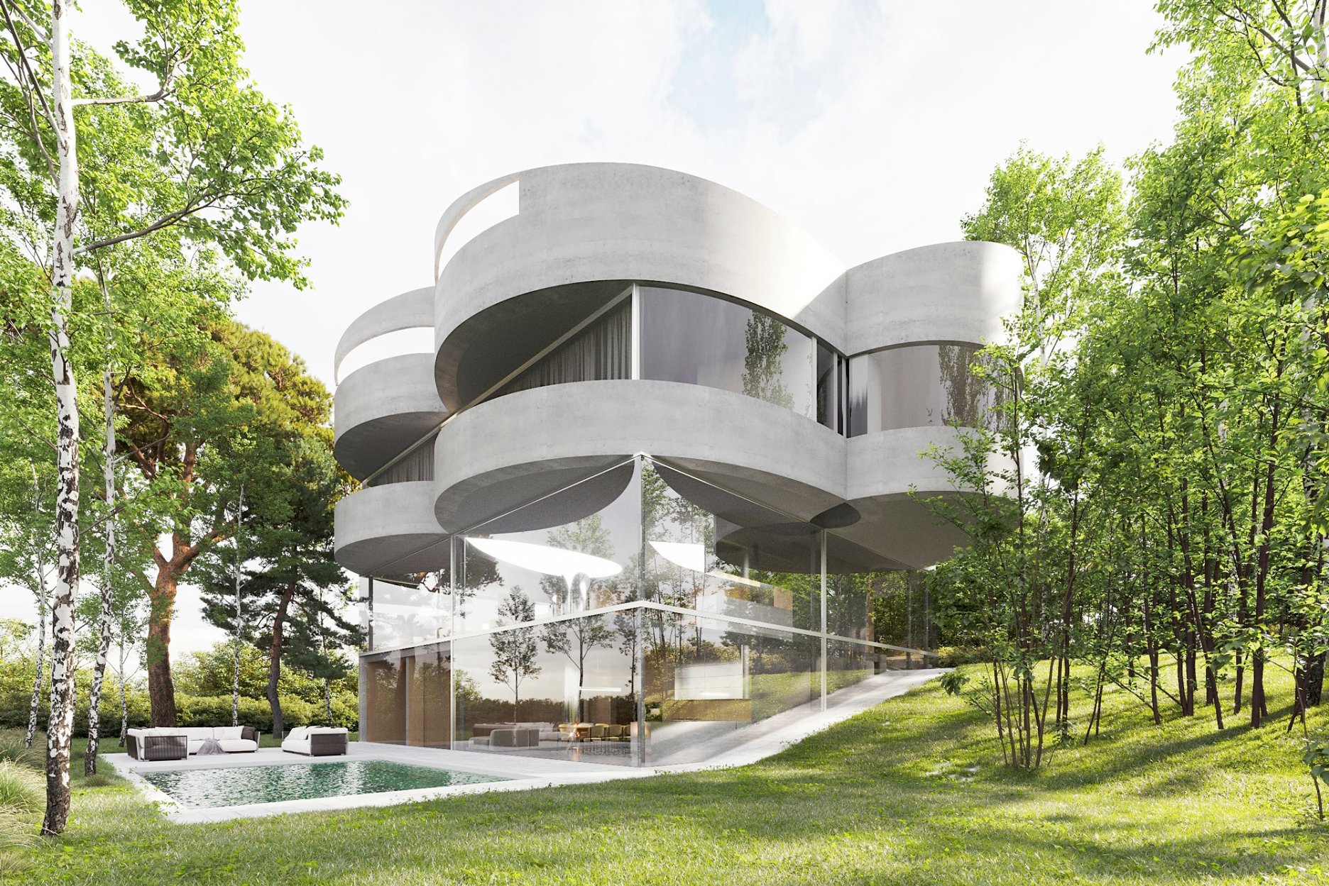 Zdeňek Fránek - rodinný dom Neherovská, Praha - návrh